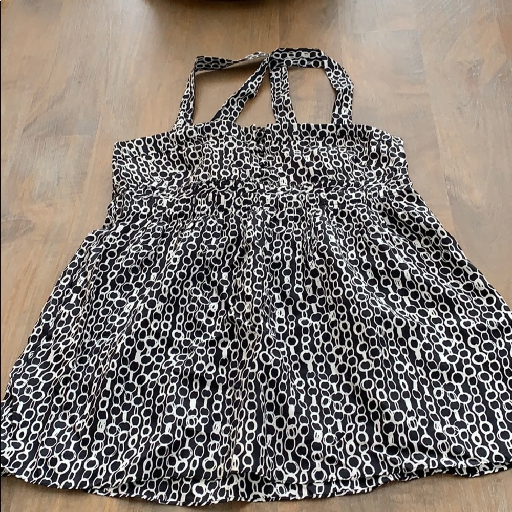 J Crew black and white blouse